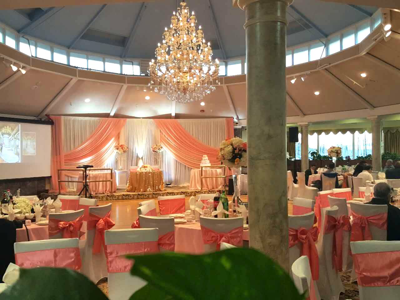 Wedding decoration at the Alameda Pacific Lighthouse.